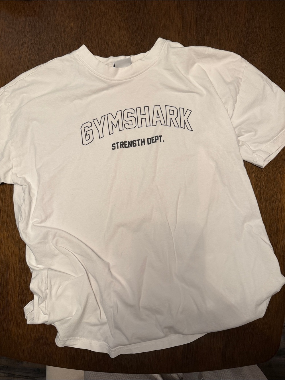Gymshark Kids White Tee with 'Strength Dept.' Print - Picture 3 of 3